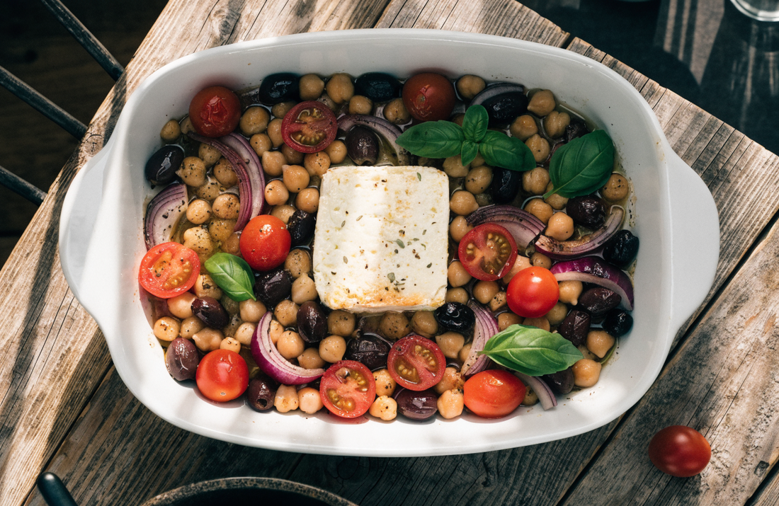 One-Pan Mediterranean Chickpea and Feta Bake