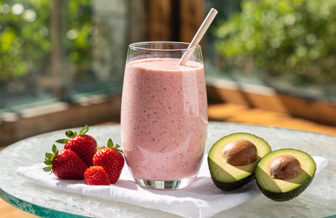 Creamy Strawberry Avocado Smoothie