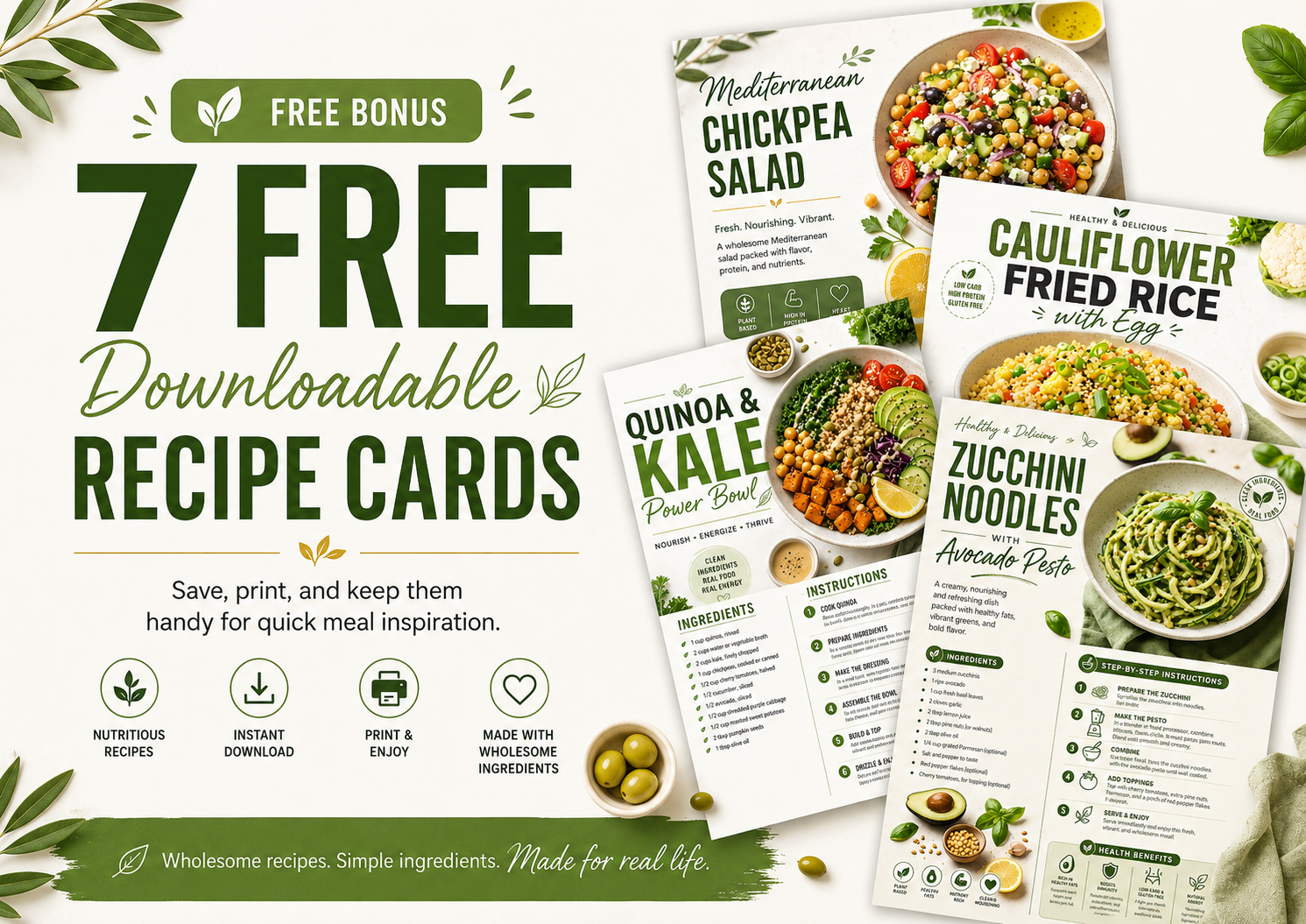Free: 7 Heart-Healthy Dinners (lead magnet)