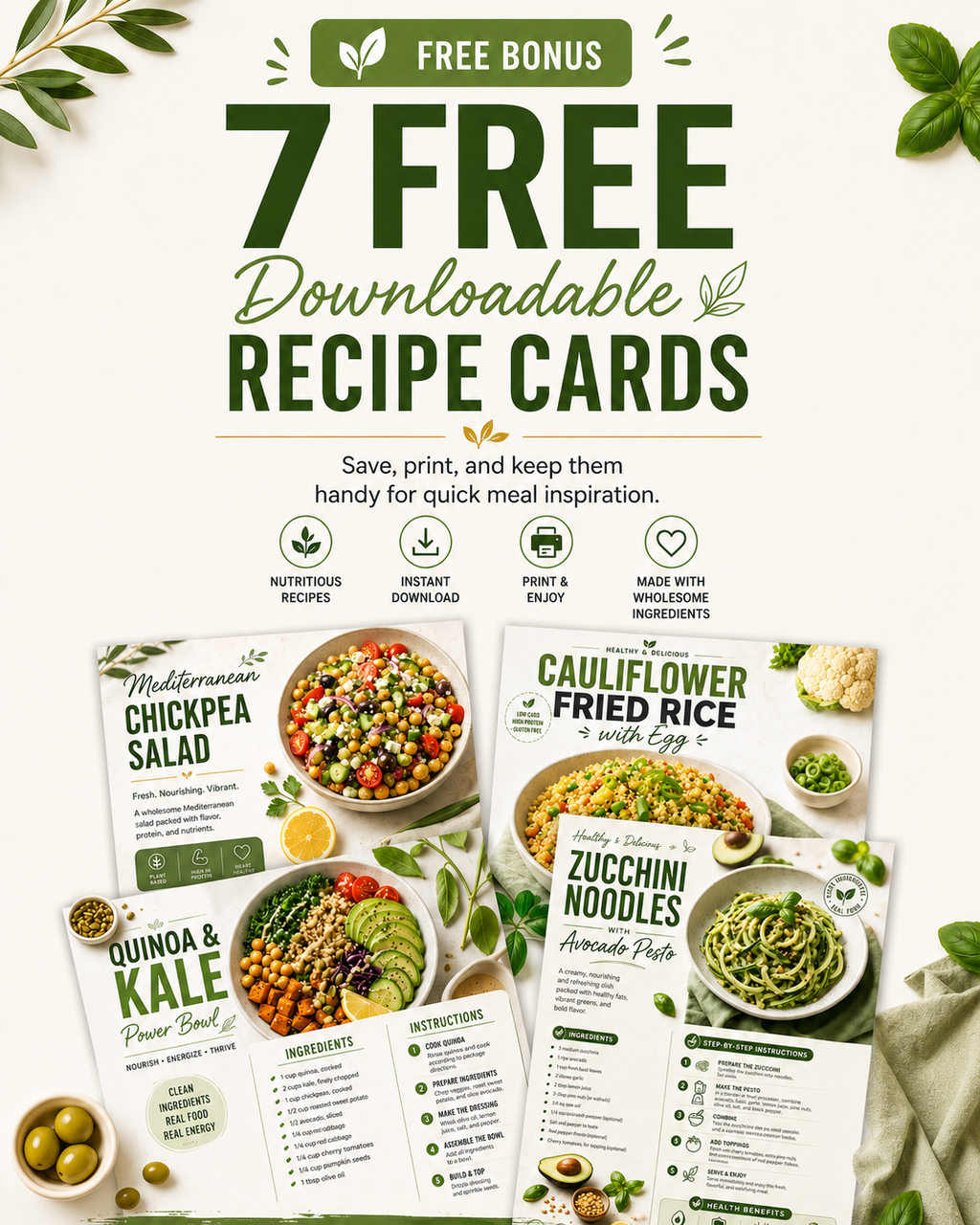 Free: 7 Heart-Healthy Dinners (lead magnet)